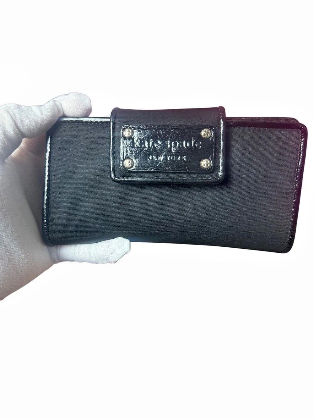 Kate Spade New York Black Nylon Continental Wallet
